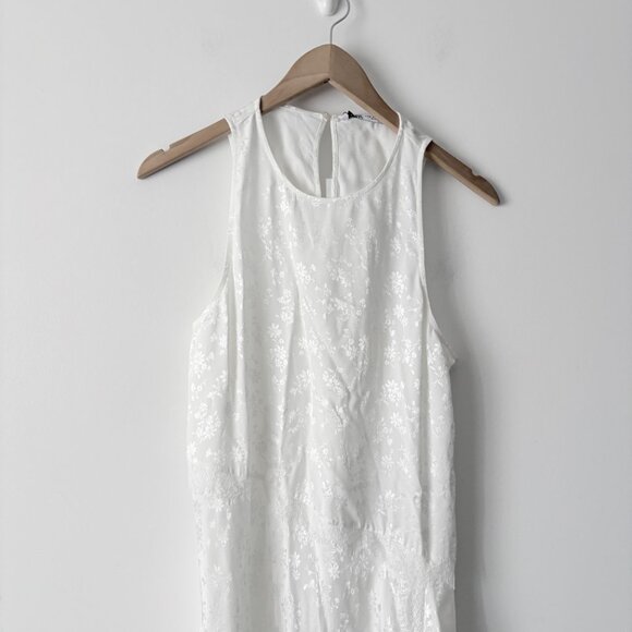 Zara Lace Jacquard Maxi Dress NWT White Size Medium - Picture 8 of 11